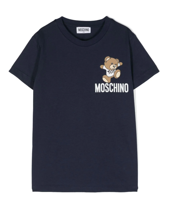 T-shirt bianca toy logo HUM04K LAA02 40016 MOSCHINO 