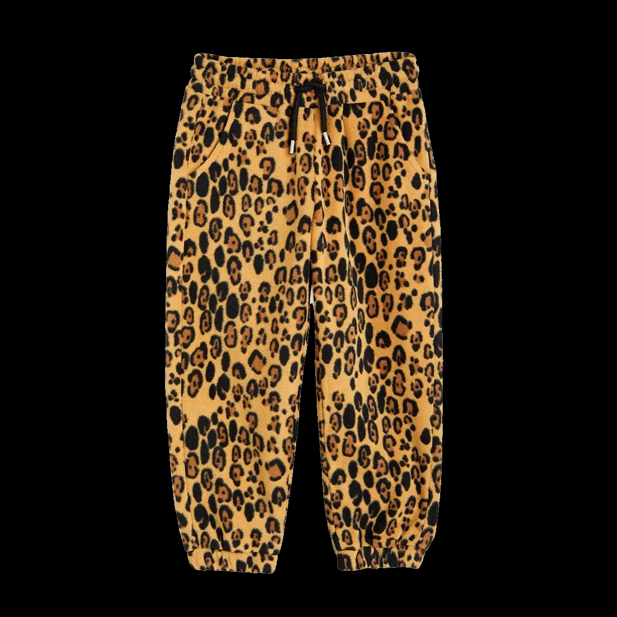 Pantaloni in pile stampa maculata 1000005913 BROWN MINI RODINI 