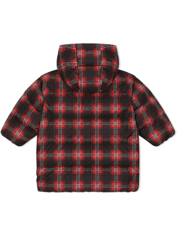 Piumino lungo tartan L4JB2R G7E0X HD2YS DOLCE & GABBANA 