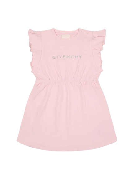 Vestito rosa per neonata con logo