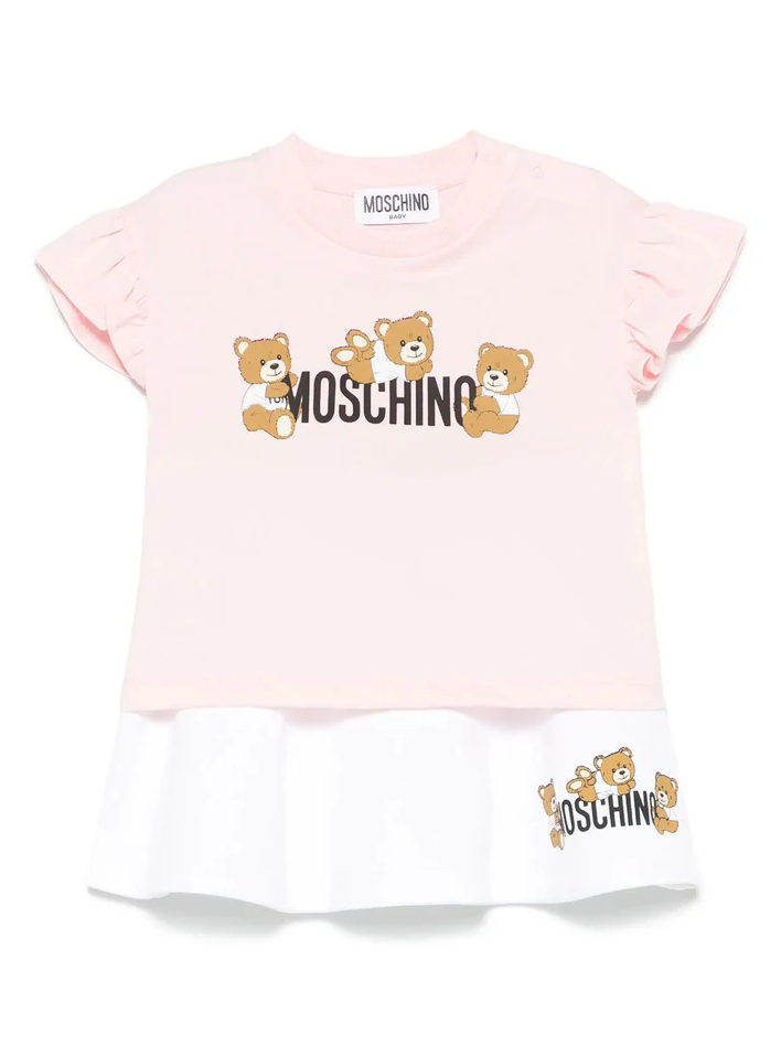 Completo multicolor per neonata con tre Teddy Bears