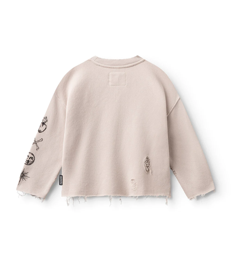 Felpa destrutturata NH381 SMOKEY NATURAL NUNUNU 