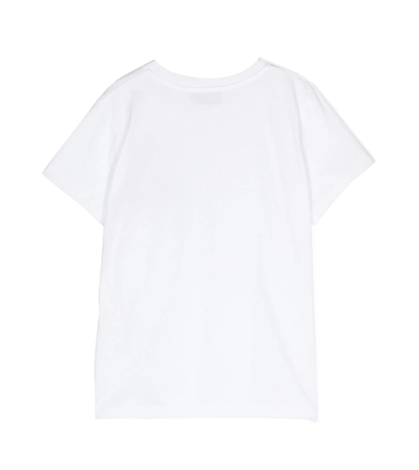 T-shirt bianca toy logo HUM04K LAA02 10101 MOSCHINO 