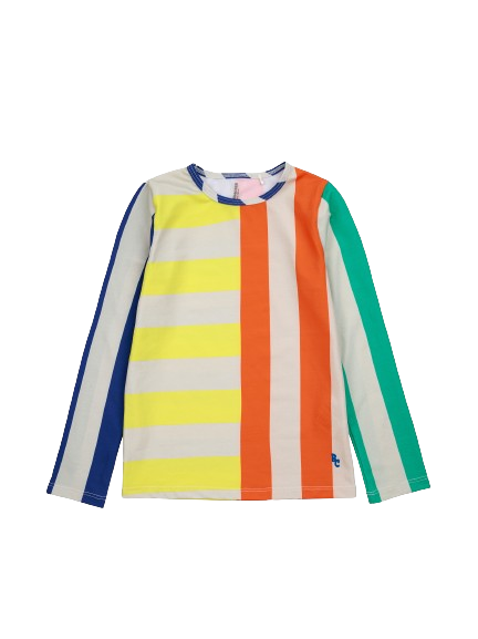 T-shirt da bagno a righe multicolor<BR/> 124AC148 MULTICOLORE BOBO CHOSES 