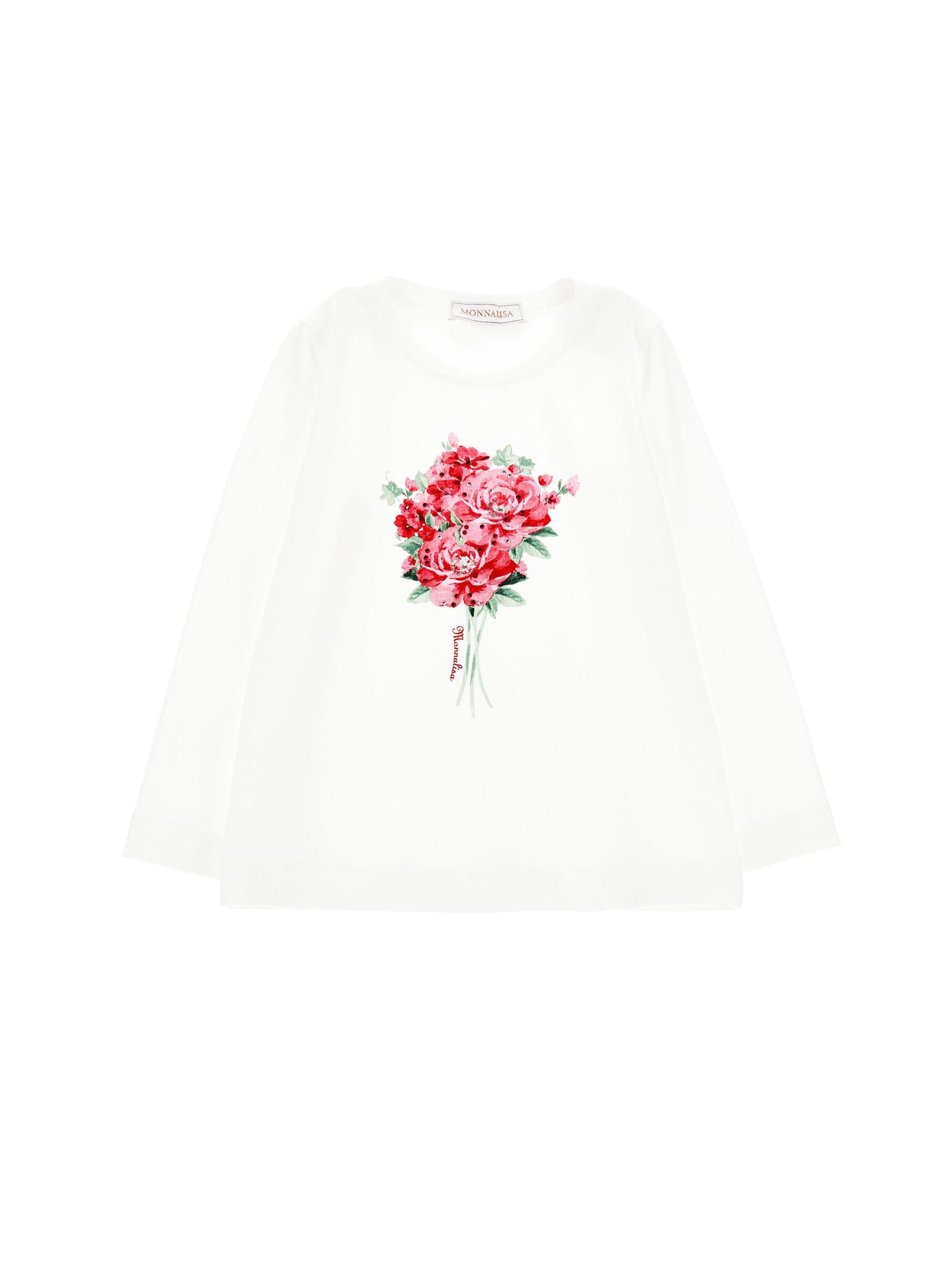 T-shirt jersey maniche lunghe bouquet