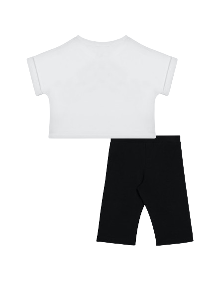 Completo bambina t-shirt e leggings corti