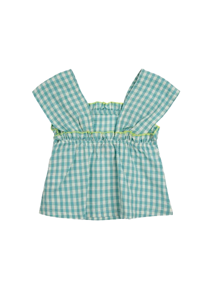 Top in tessuto Vichy<BR/>