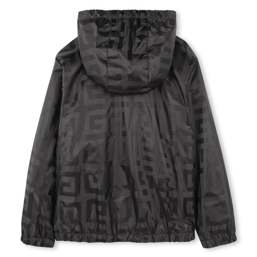Giubbino con stampa per bambino Givenchy Kids nero con inserti in rete