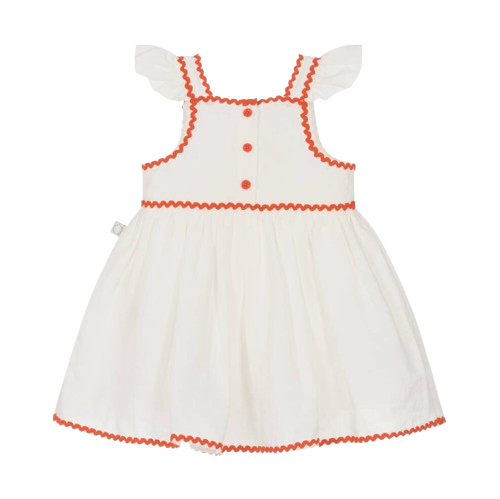 Vestito bianco per neonata con fragole