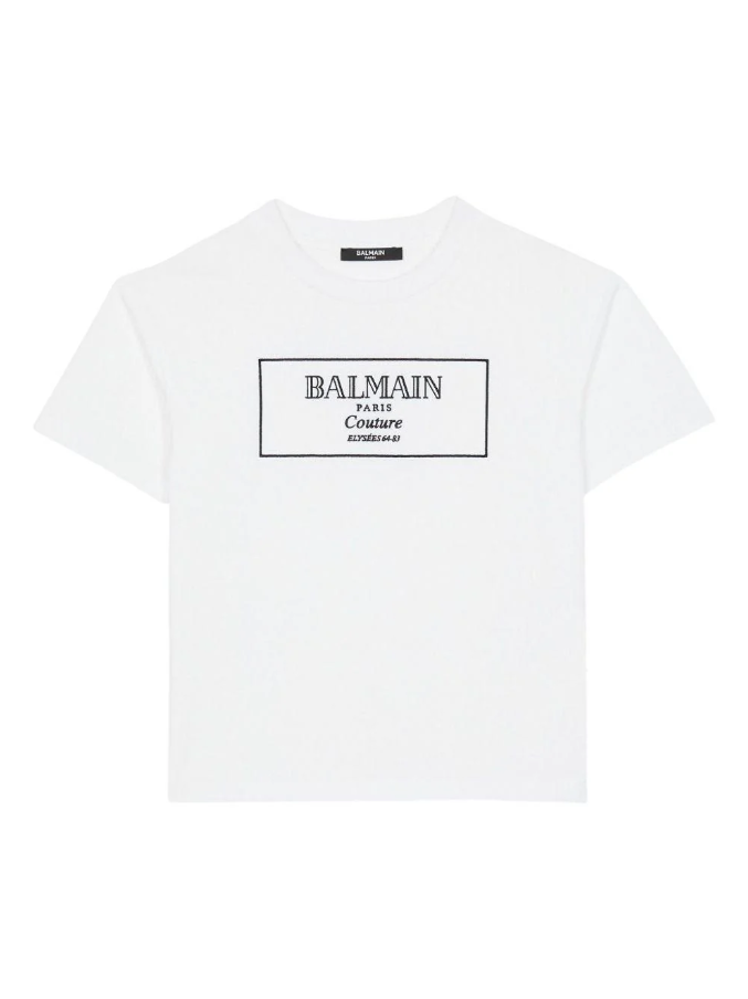 T-shirt per bambino con logo BX8P51 Z3186 100NE BALMAIN 