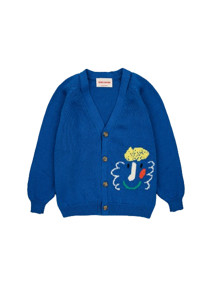 Cardigan Maschera Felice 124AC138 BLUE BOBO CHOSES 