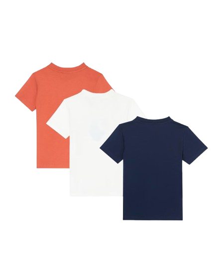 PACK 3 T-SHIRT IN JERSEY CON STAMPA LOGO ASV EB000832 AF14503 M0011 ARMANI JUNIOR 