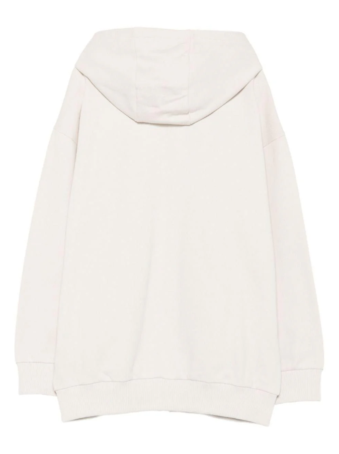 Felpa in cotone con cappuccio e logo BX4P50 Z3183 107NE BALMAIN 