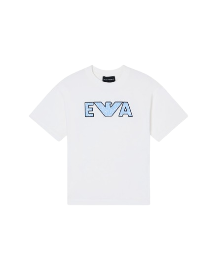 T-shirt in jersey con ricamo del logo EB000948 AF14503 U0003 ARMANI JUNIOR 