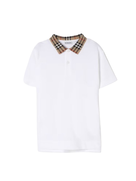 Polo bianca per bambini 8105571 A1464 BURBERRY 