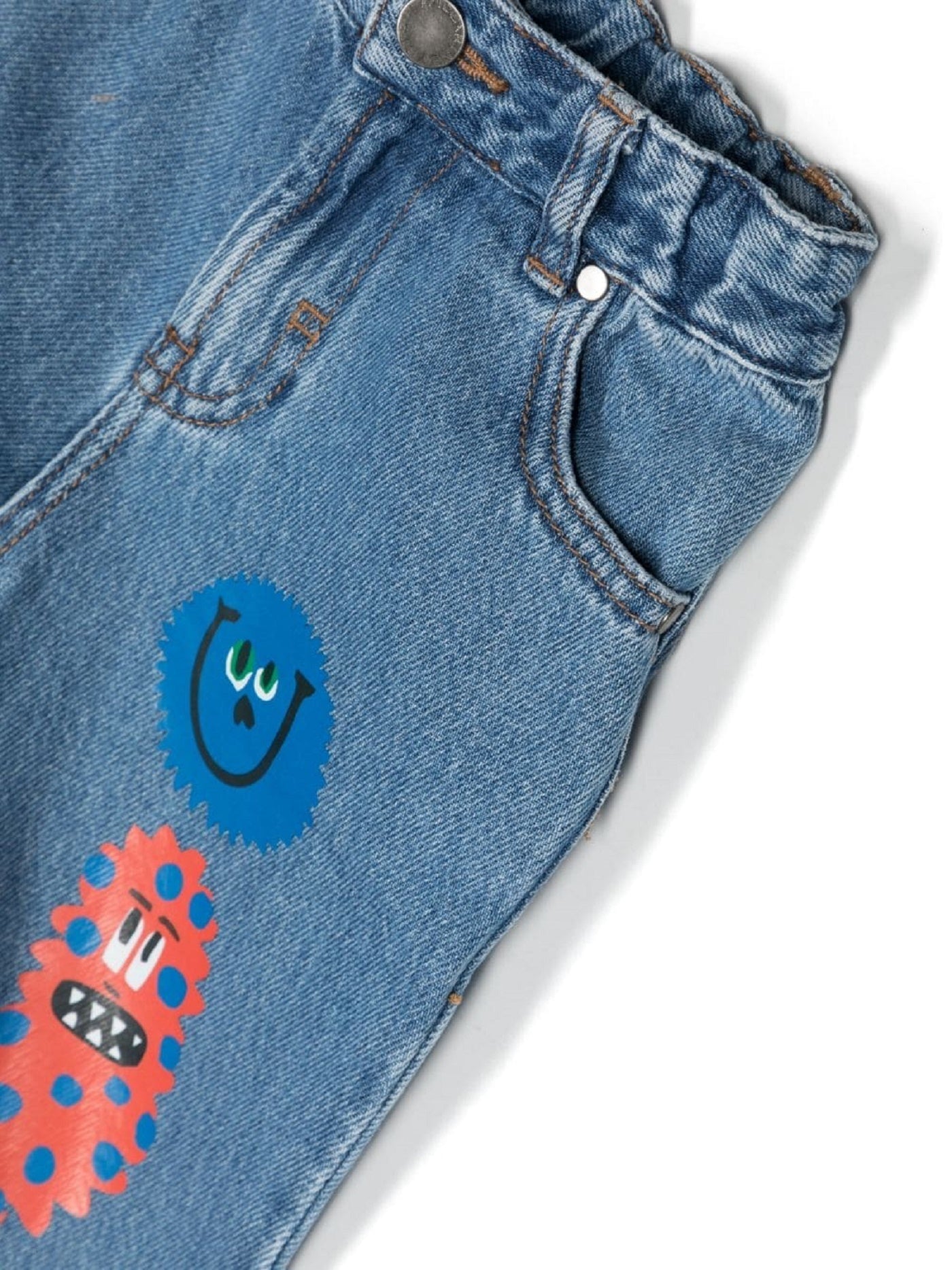 Jeans con stampa Monster