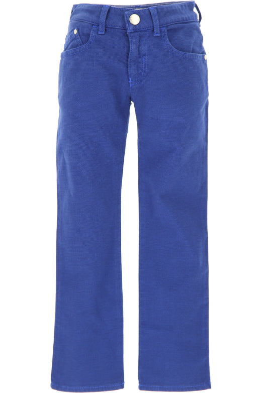 Pantaloni bambino blu royal 5 tasche