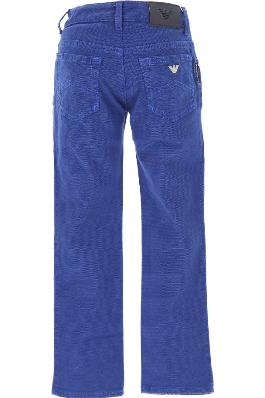 Pantaloni bambino blu royal 5 tasche