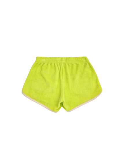 Shorts in spugna verde