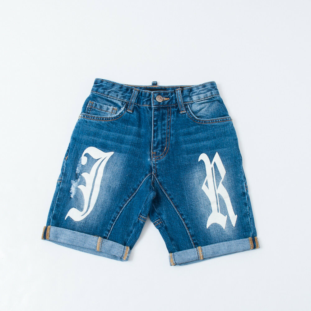 Jeans shorts con logo